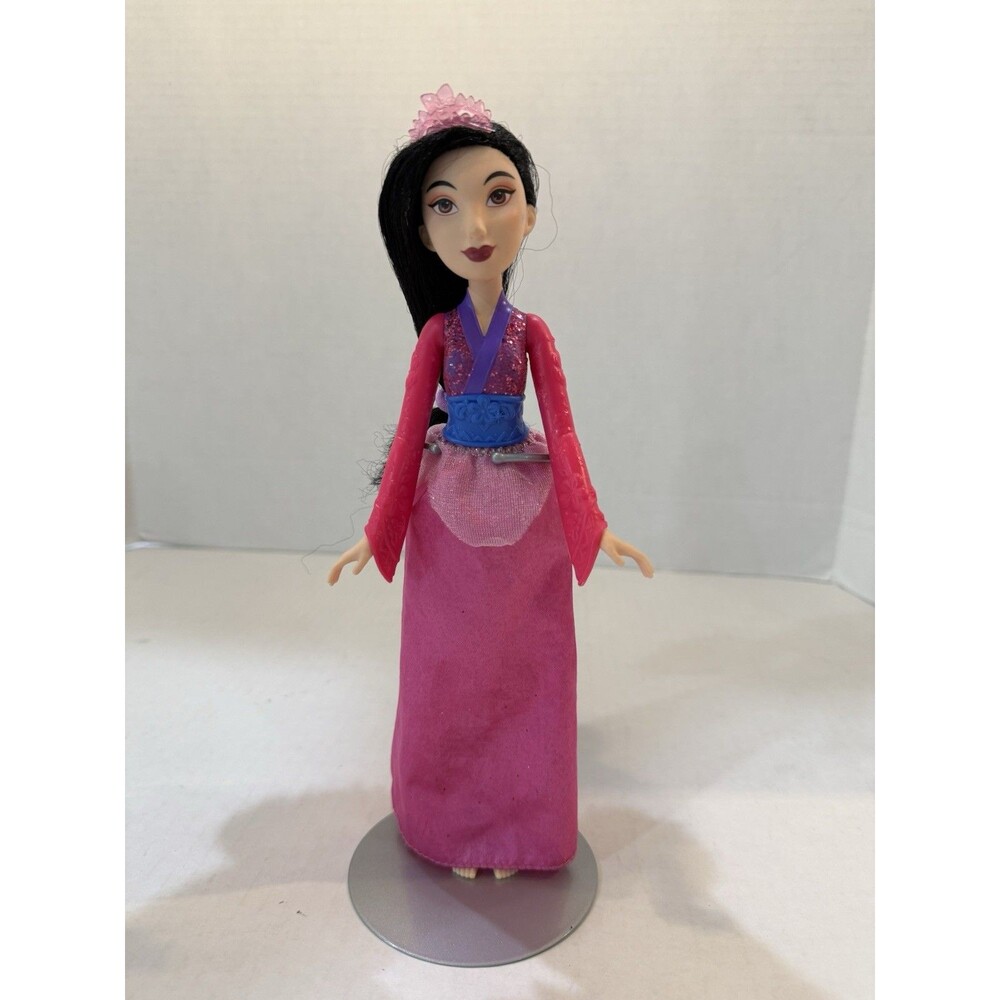 Disney Princess Royal Shimmer Mulan Doll Hasbro 10.5"‎ 2018 #E4167 & Clear Stand